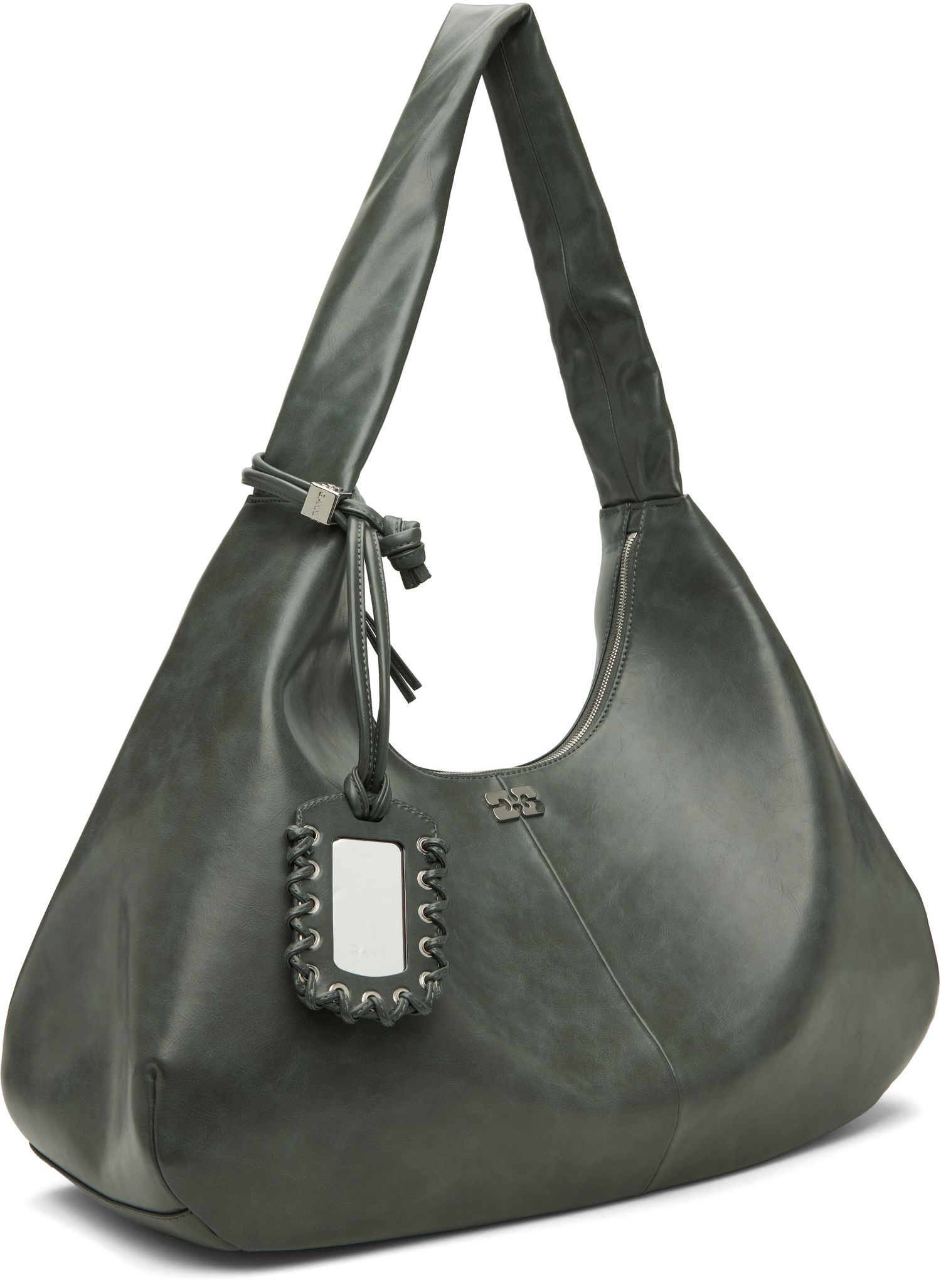 Kabelka GANNI XXL Hobo Bag with Detachable Mirror Tag Zelené | A6802, 1