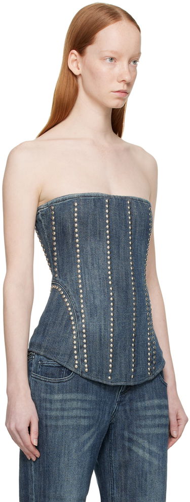 Tielko Miaou Miaou Libra Denim Corset Modrá | 7063SD2DUR, 1