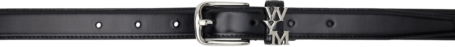 Opasok WOOYOUNGMI Wooyoungmi Leather Logo Belt Čierna | W251BE01, 0
