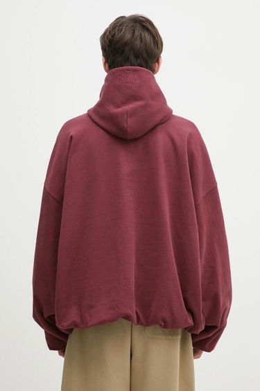 Mikina VETEMENTS VETEMENTS Oval Logo Cropped Boxy Hoodie Vínová | UA66HD600R, 2