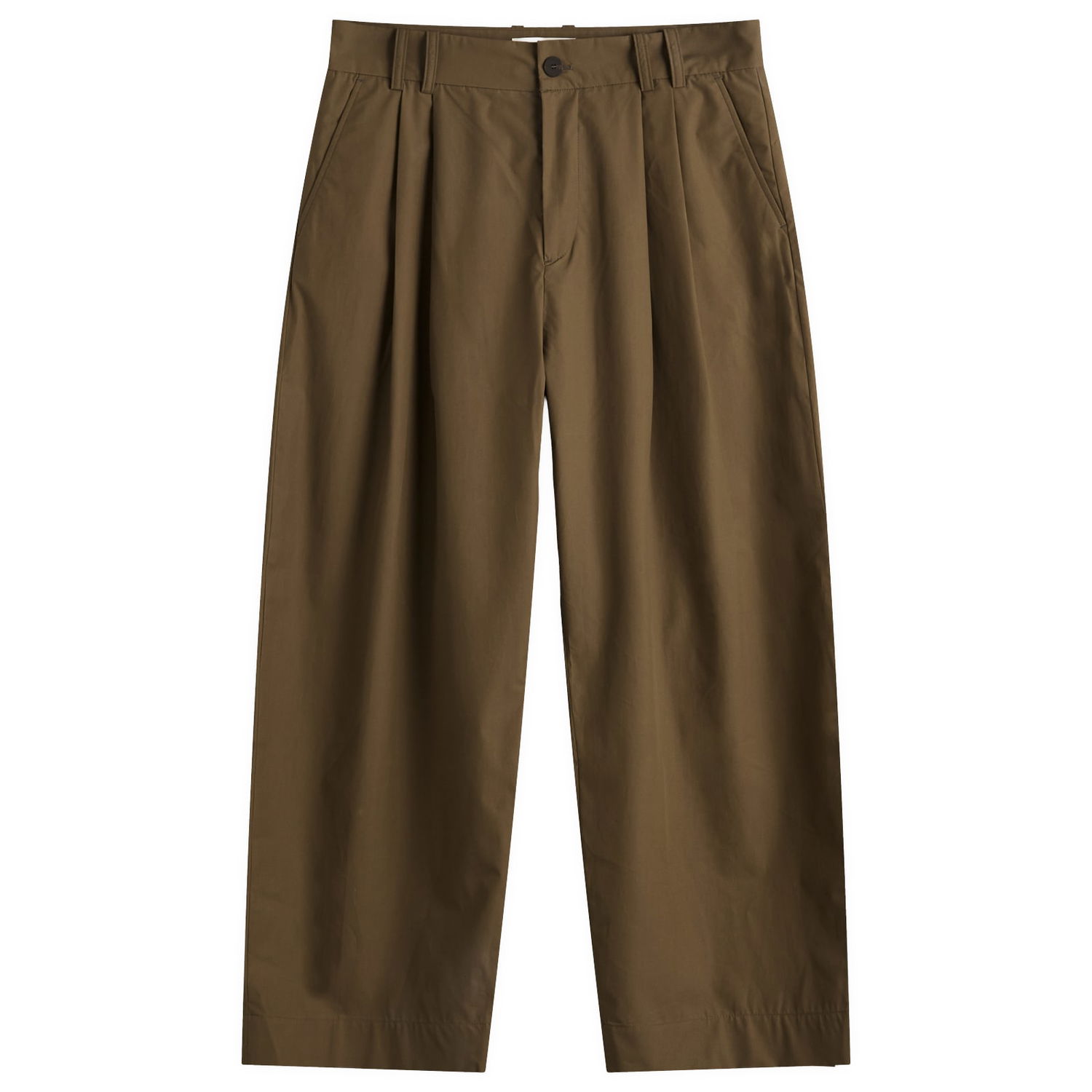 Nohavice Studio Nicholson Studio Nicholson Double Pleat Volume Pants, Size Large Hnedá | YALESNM-788-BLD, 1