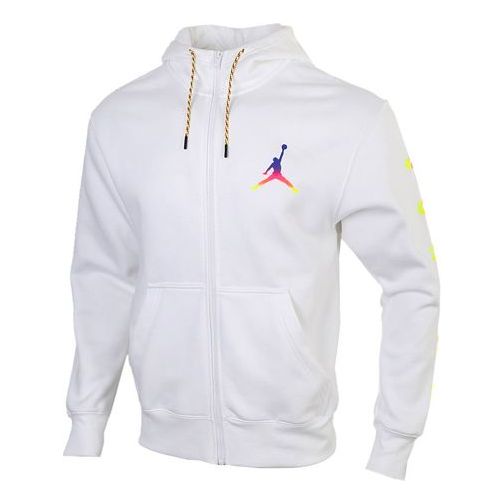 Mikina Jordan Jordan Sports Fleece Lined Hooded Jacket Biela | CU9123-100