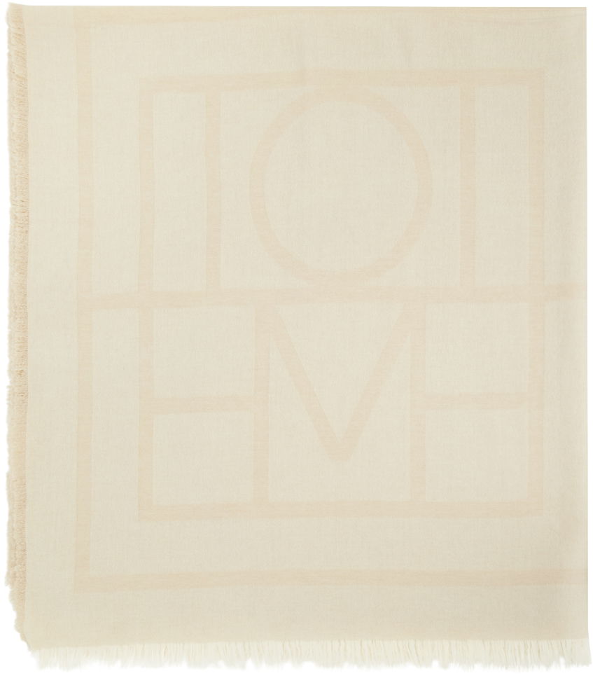 Šál TOTEME Monogram Wool Cashmere Scarf Béžová | 224-894-808, 1