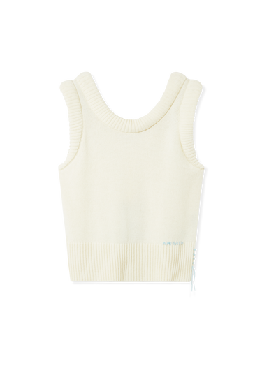 Vesta AXEL ARIGATO Marla Knitted Ribbed Vest with Side Lacing Biela | A3356004, 0