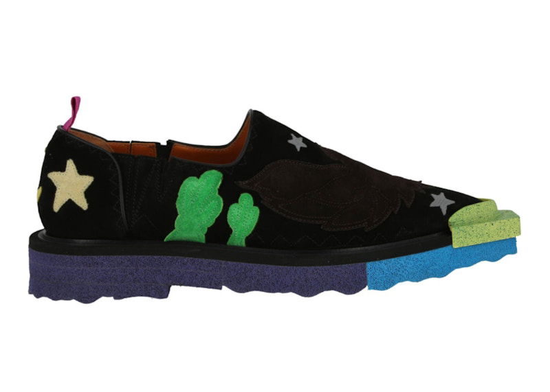 Tenisky a topánky Off-White Texan Leather Platform Dress Shoes Black Green Čierna | IF006S22 LEA00 11055 00321, 0