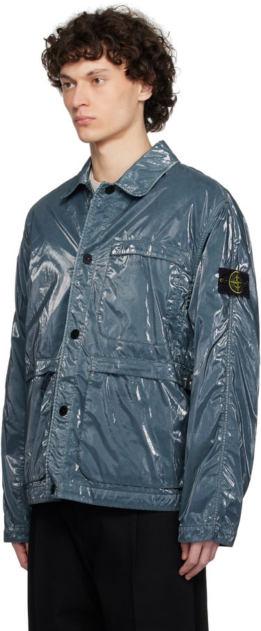Vetrovka Stone Island Stone Island Prismatica Mussola Caban Jacket Modrá | K1S15 4100065 S0132, 3