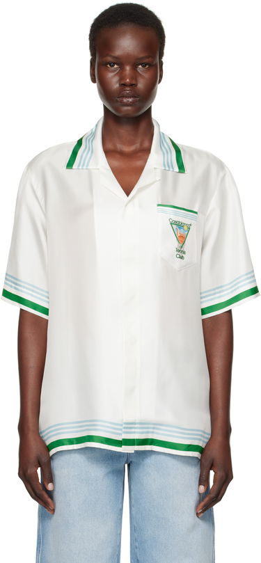 Košeľa Casablanca Printed Resort Shirt Biela | U-WPS25-SH-003-08, 0