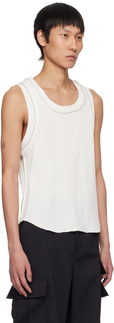 Tielko UNDERCOVER UNDERCOVER Ribbed Tank Top Biela | UC1E4803-1, 1