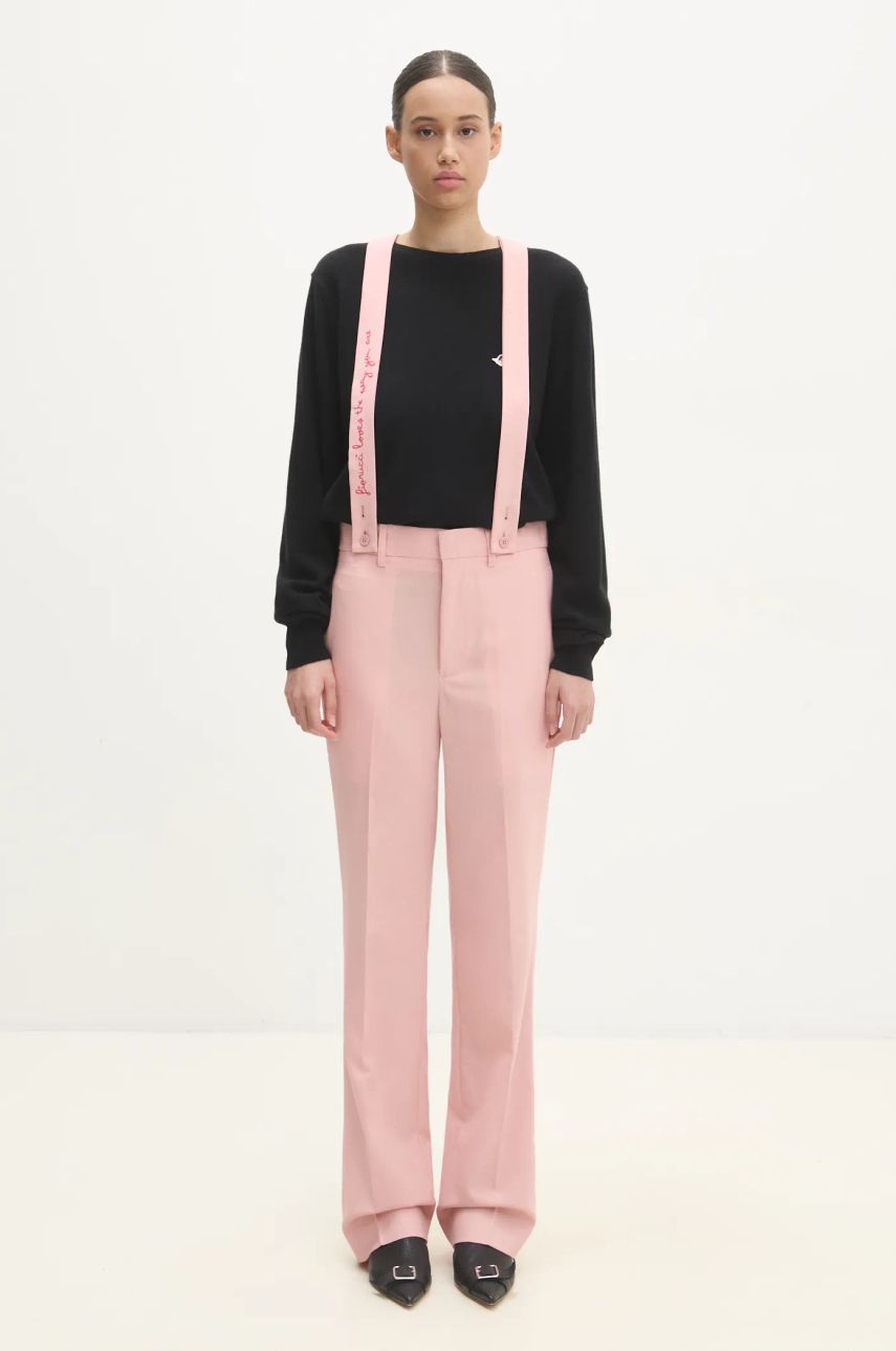 Nohavice Fiorucci Fiorucci High Waist Pants Ružová | W01FMBPA183WO01PN02, 0
