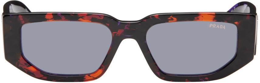 Tortoiseshell Triangle Logo Sunglasses