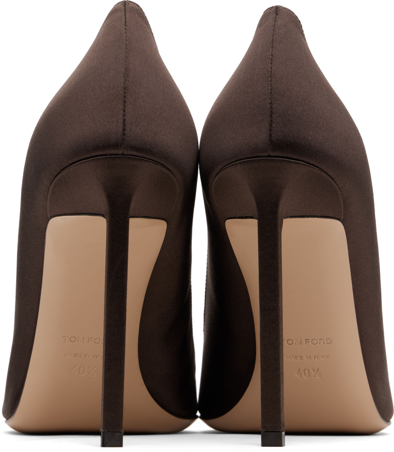 Šperky Tom Ford TOM FORD Betty Satin Heels Hnedá | W3721-TSA001N, 1