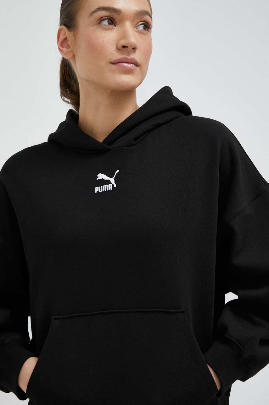 Mikina Puma Classics Oversized Hoodie Čierna | 535684, 0