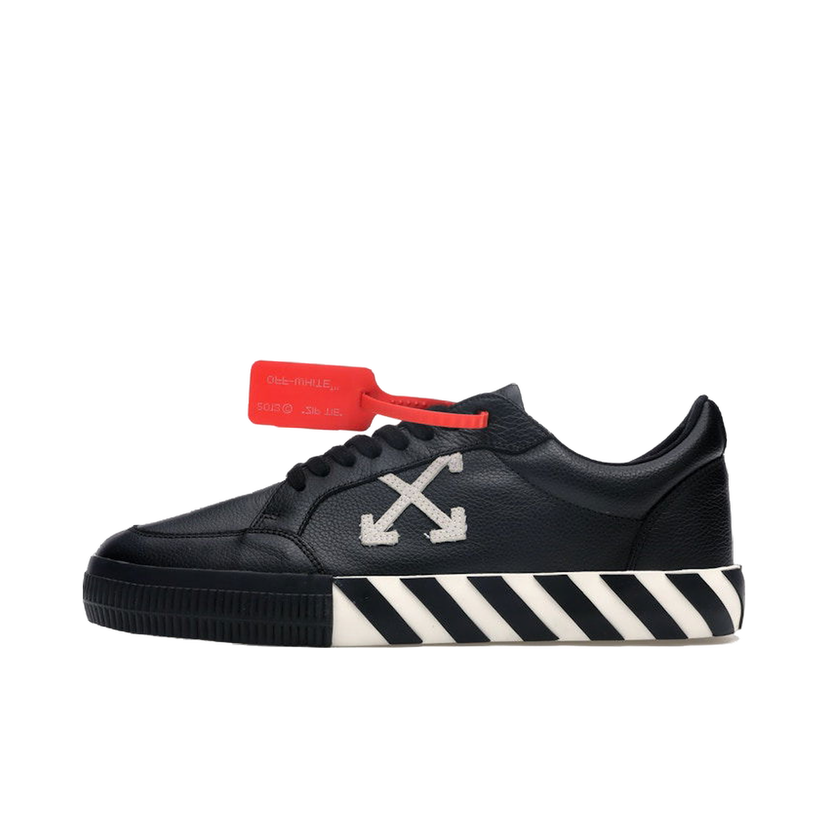 Tenisky a topánky Off-White Vulc Low Black Leather FW19 Čierna | OMIA085f19D680011001