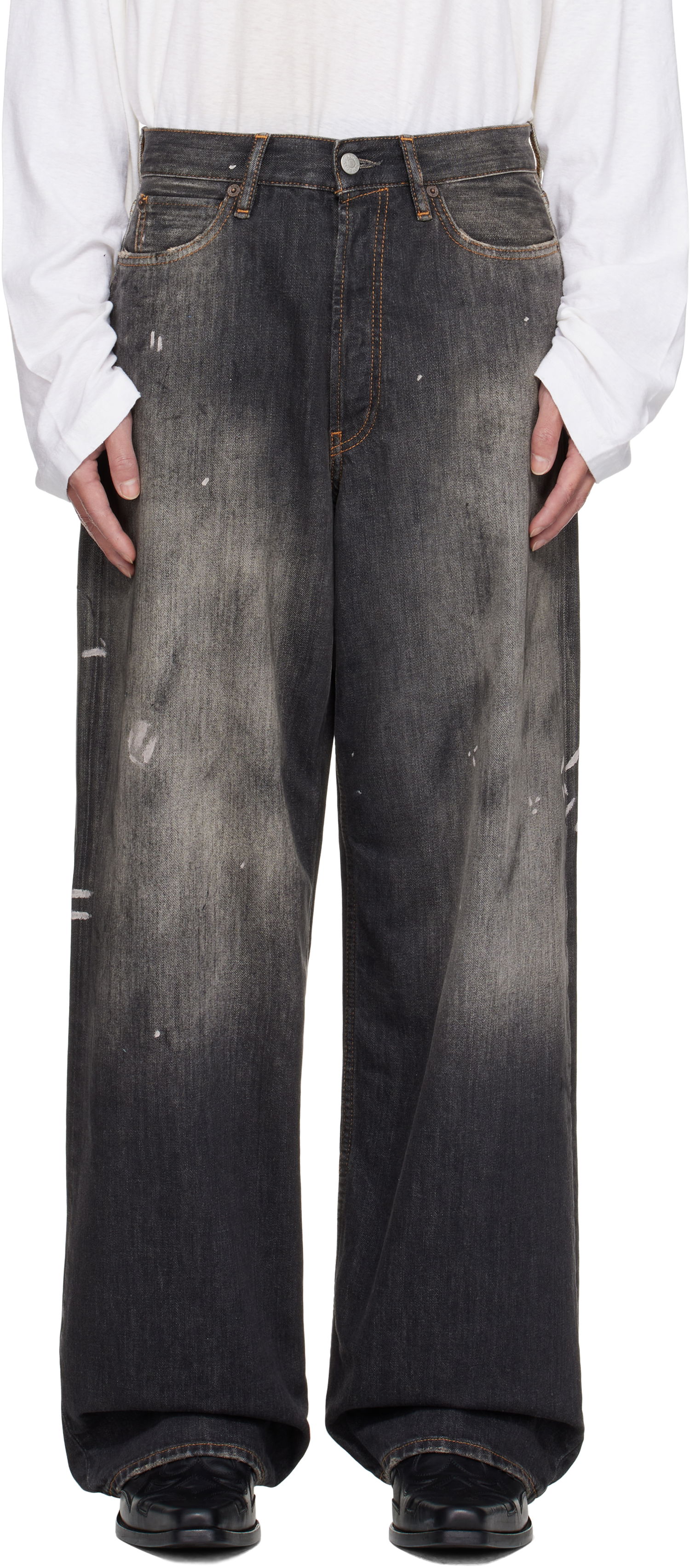 Džínsy Acne Studios Acne Studios Loose Fit 1981 Jeans Čierna | C00081-, 0