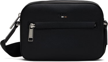 Taška cez rameno BOSS BOSS Pebble-Grained Messenger Bag Čierna | 50537303, 0