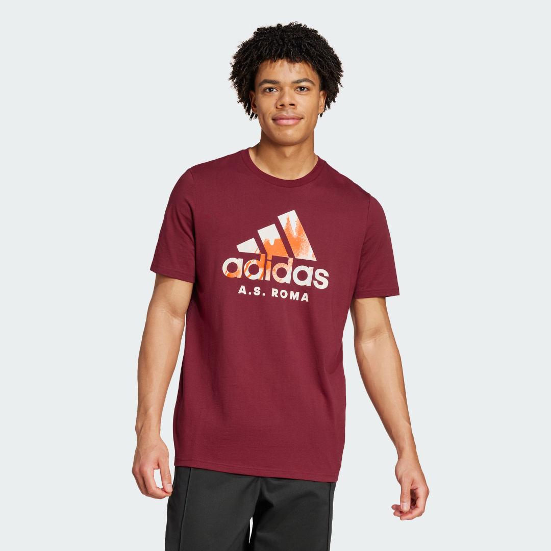 Tričko adidas Performance AS Roma Seasonal Graphic Vínová | IT3867, 0