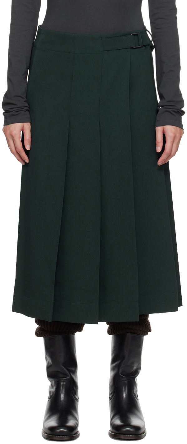 Sukňa LEMAIRE Lemaire Pleated Wrap Midi Skirt Zelené | SK1016 LF1123, 0