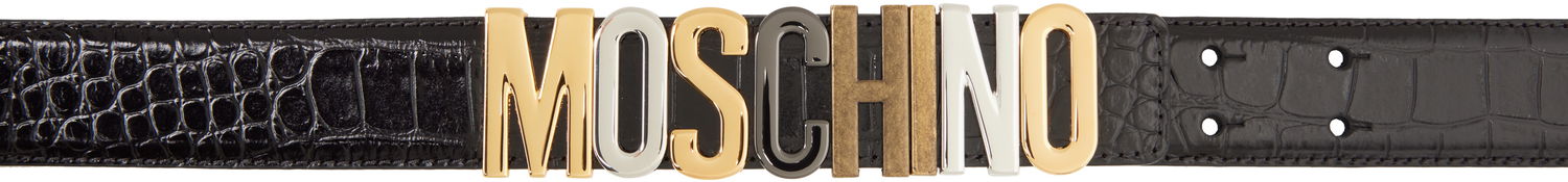 Opasok Moschino Moschino Cocco Embossed Leather Belt Čierna | MC6003PP1M 251MOOC0 00B, 0
