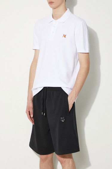 Polo tričko MAISON KITSUNÉ Maison Kitsuné Bold Fox Head Patch Oversize Jog Shorts Biela | MM01121KM0001, 3