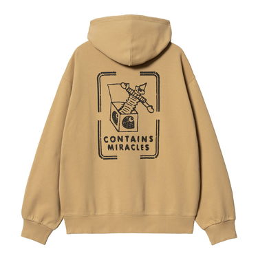 Mikina Carhartt WIP Stone Washed Relaxed Fit Hoodie Béžová | I033621_9, 4