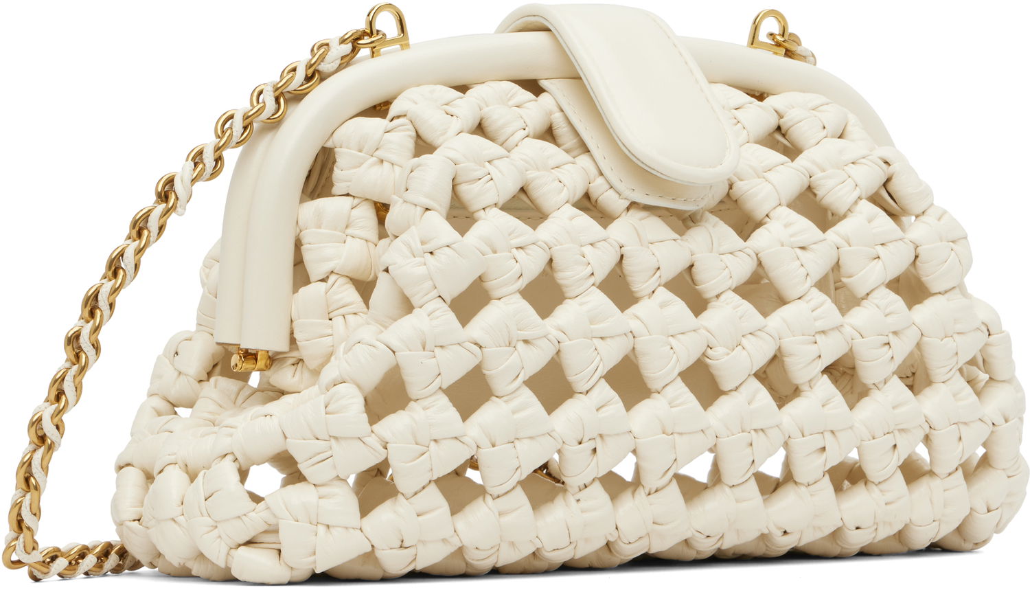 Kabelka Bottega Veneta Bottega Veneta Small Lauren Woven Leather Bag Biela | 832888 V5N30, 1