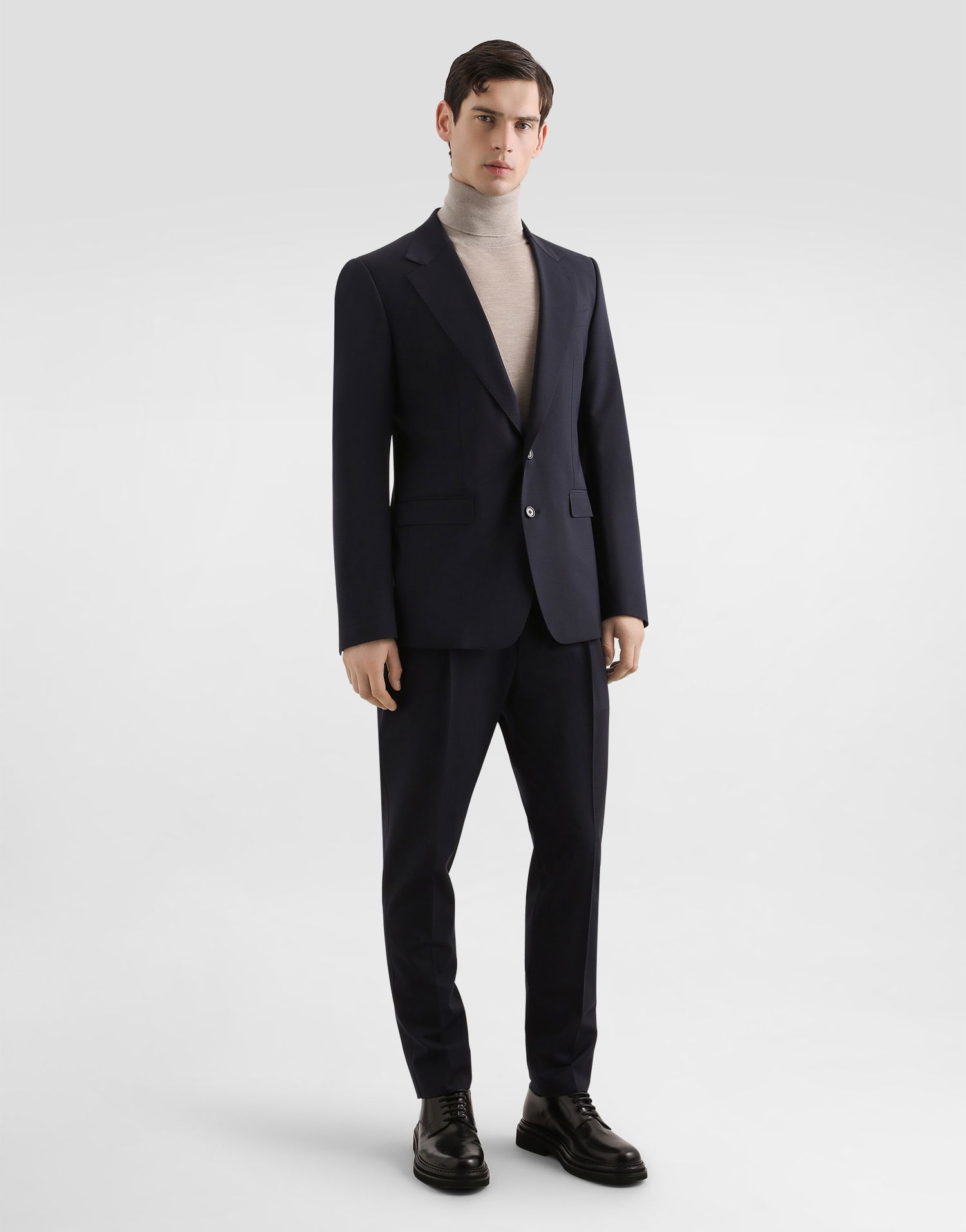 Bunda Dolce & Gabbana Dolce & Gabbana Taormina Single-Breasted Wool Canvas Jacket Navy | G2VK7TFURK8B3681, 1
