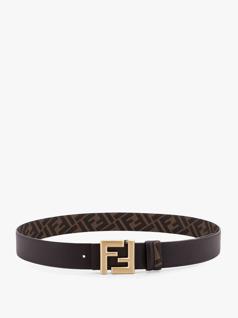 Opasok FENDI Fendi Reversible FF Buckle Belt Hnedá | 7C0541ASIWF1S9U