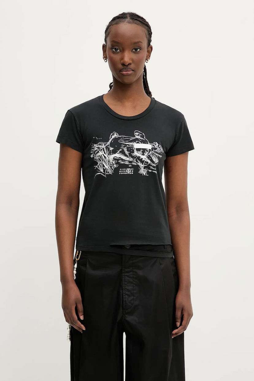 Tričko Maison Margiela MM6 Maison Margiela T-Shirt Čierna | S62GD0199.M20108.899