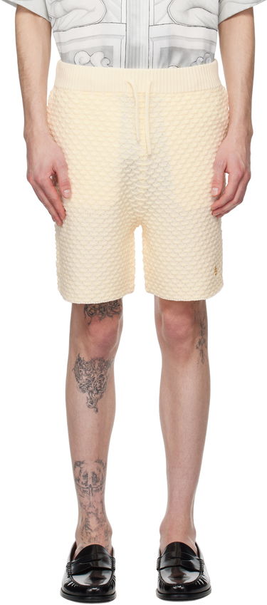 Šortky Casablanca Casablanca Textured Knit Shorts Béžová | MPS25-KW-882-01, 0
