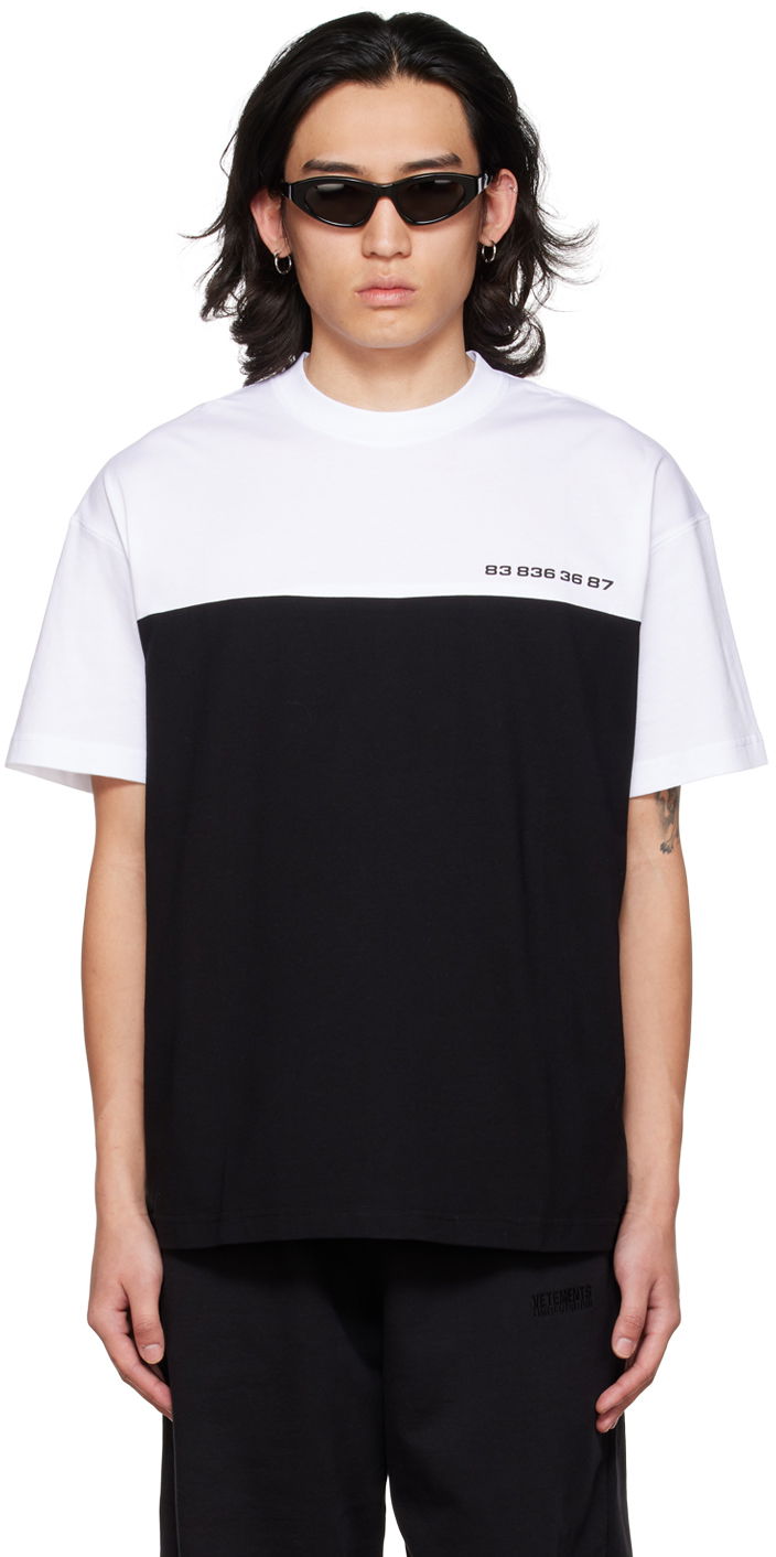 Tričko VETEMENTS Numbered Color Block T-Shirt Čierna | VL14TR360B, 0
