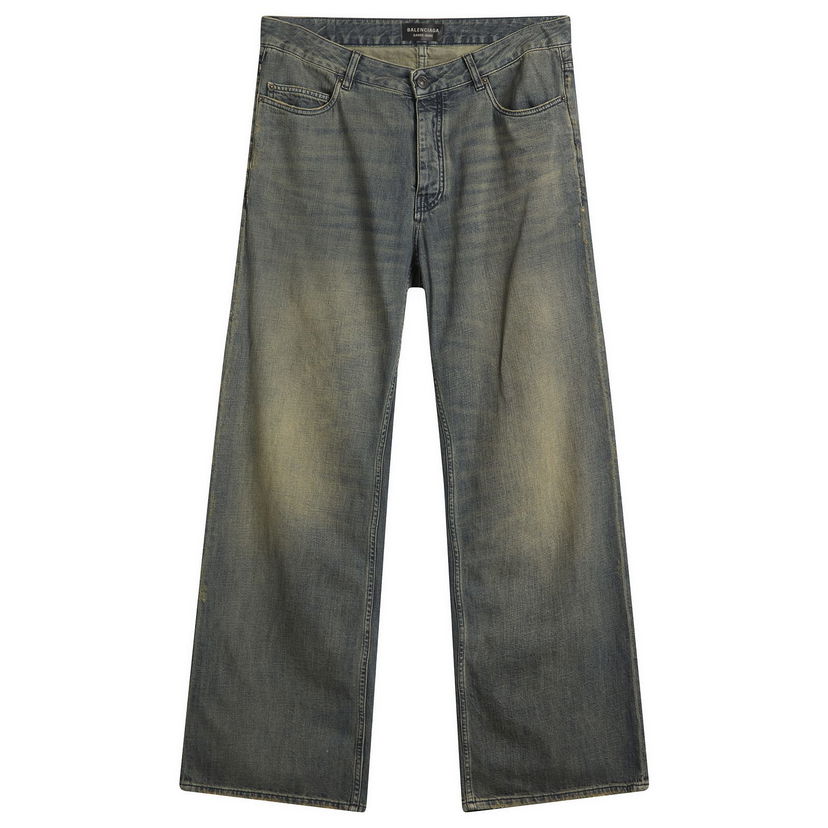 Džínsy Balenciaga Dark Wash Relaxed Fit Wide-Leg Jeans Modrá | 851351-TTW76-3394