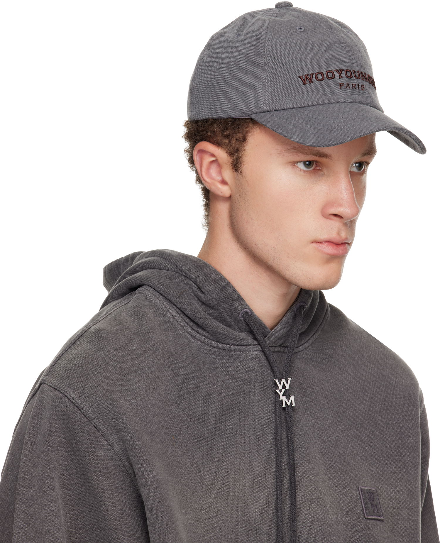 Šiltovka WOOYOUNGMI WOOYOUNGMI Dyed Oxford Ball Cap Šedá | W253AC54, 1