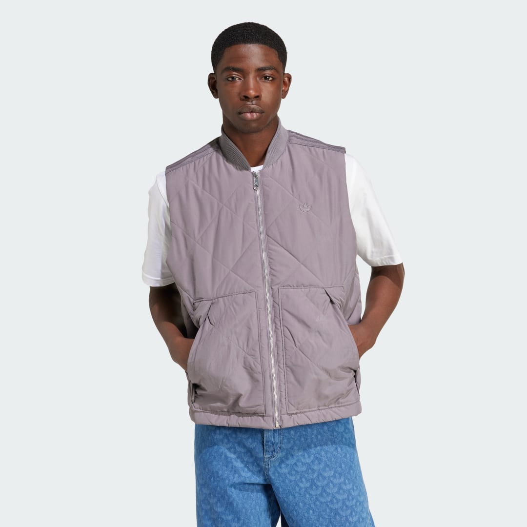 Vesta adidas Performance Quilted Nylon Vest Fialová | IY2294, 0