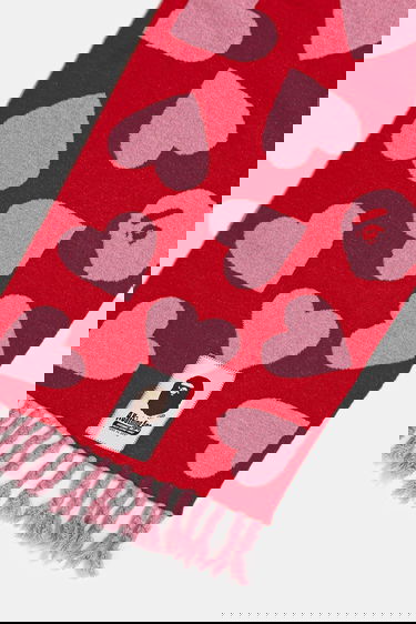 Šál BAPE A Bathing Ape I Love Bape Wool Blend Scarf Ružová | 1K80282001, 1