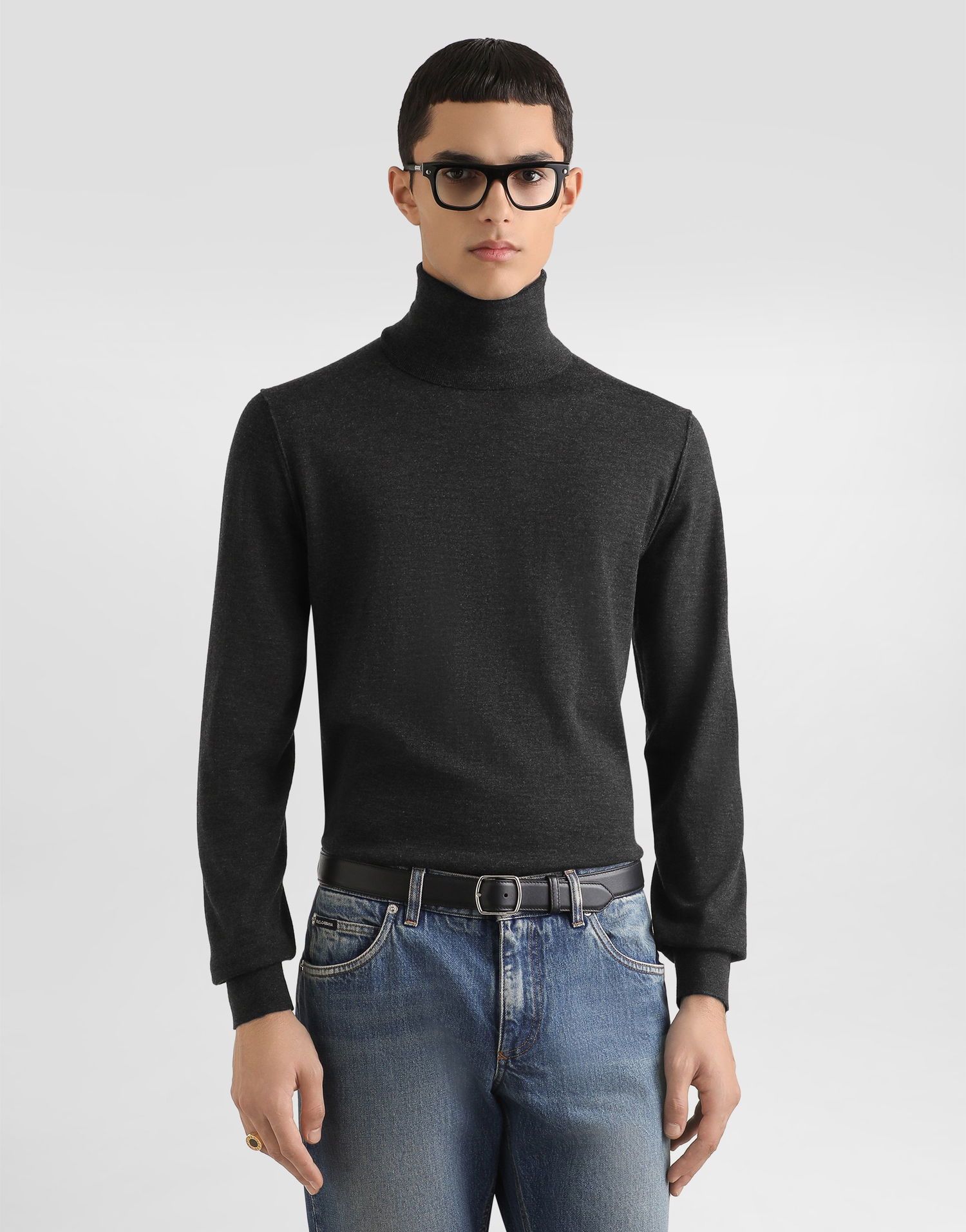 Sveter Dolce & Gabbana Dolce & Gabbana Cashmere Turtleneck Pullover Čierna | GXW05TJBW05N1254, 1