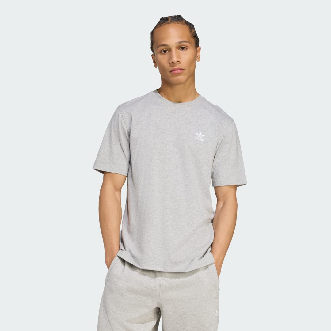Tričko adidas Performance Trefoil Essentials T-Shirt Šedá | JY6267, 0