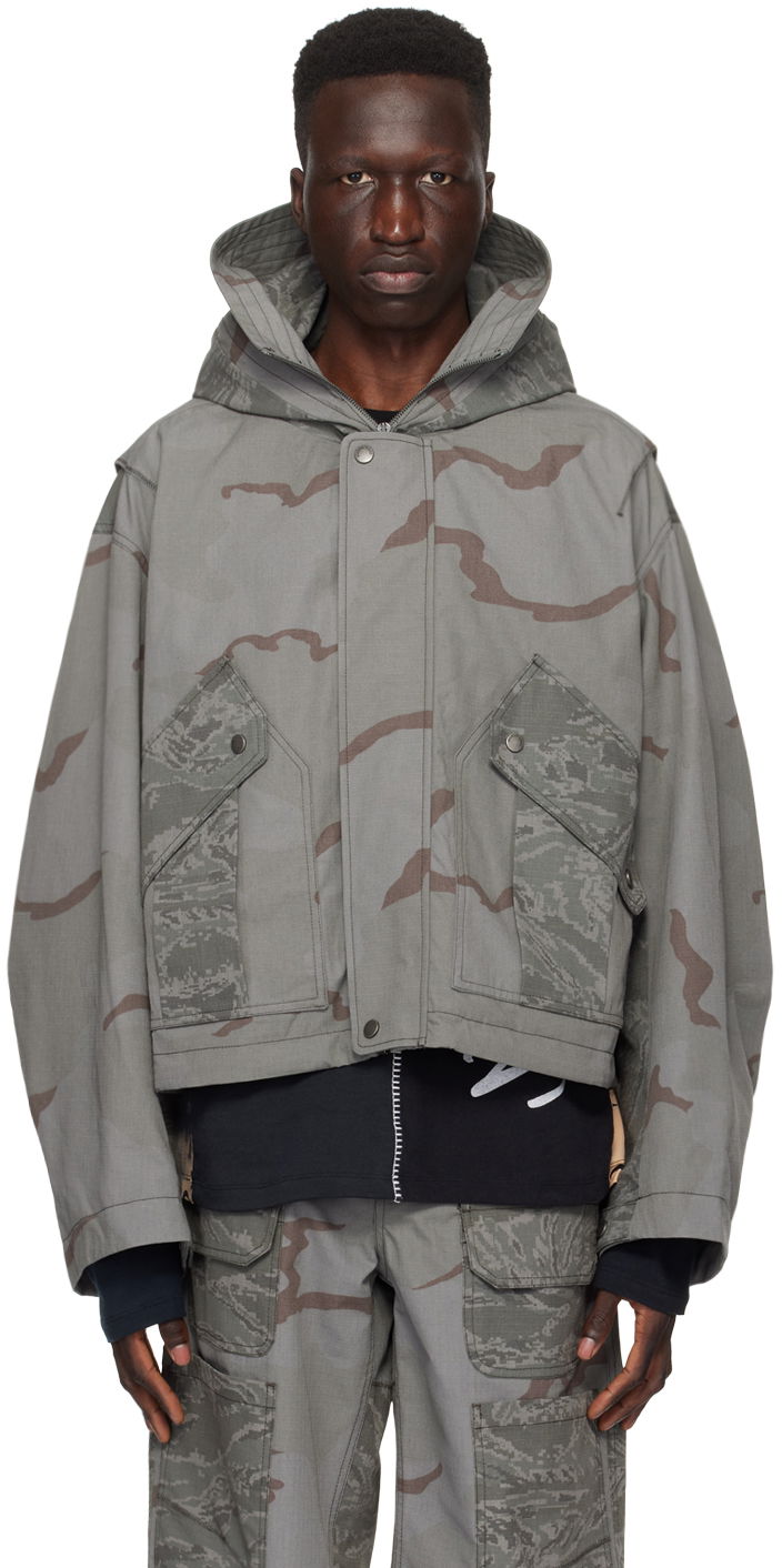 Bunda Marine Serre Regenerated Camo Jacket Šedá | MJA044 DWOV0017, 0