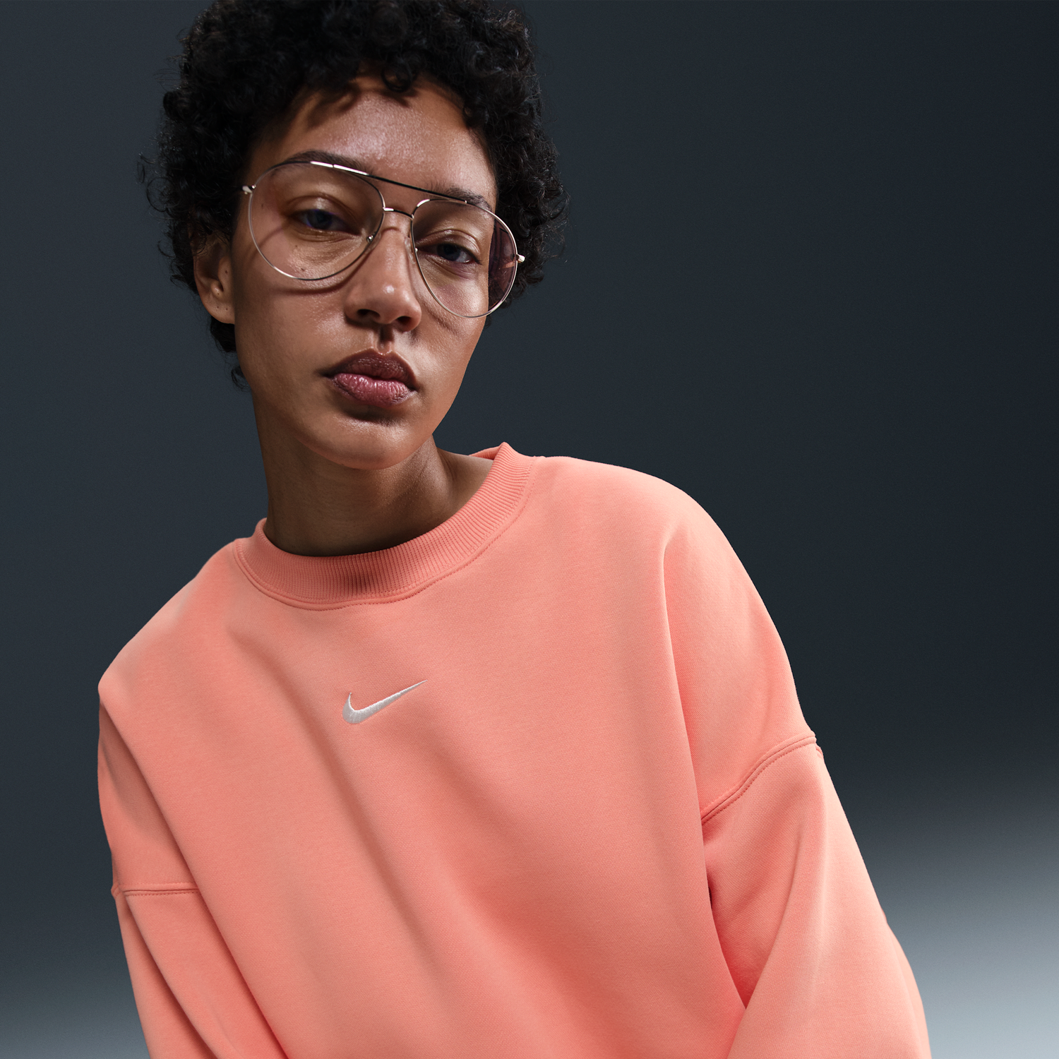 Sveter Nike Sportswear Phoenix Fleece Crewneck Sweatshirt Oranžová | DQ5761-844, 1