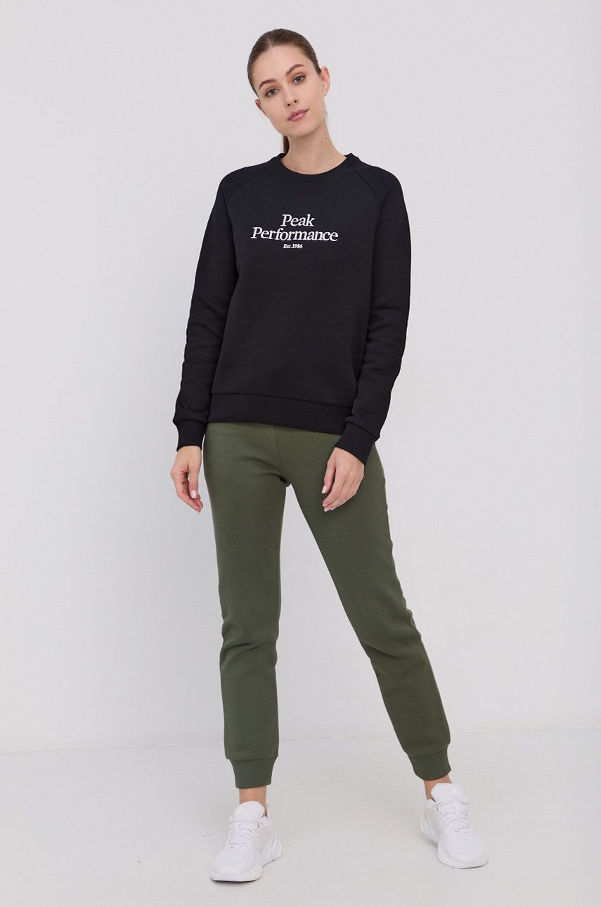 Mikina Peak Performance W Original Crew Čierna | G75637, 0