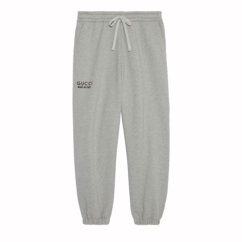 Tepláky Gucci Cotton Sweatpant with Print Grey Šedá | 768455 XJF3Y 1230