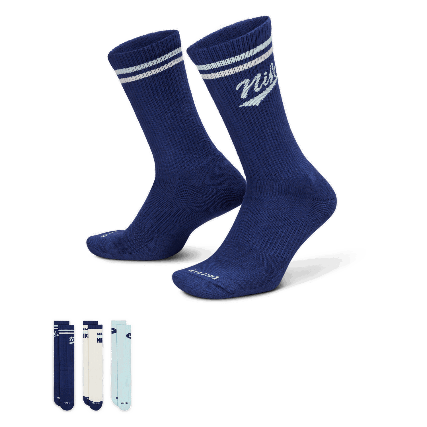 Ponožky Nike Everyday Plus Mid-Calf Socks (3 Pairs) Modrá | HJ9336-902, 0