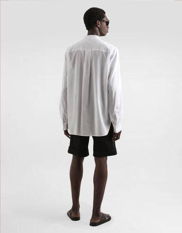Košeľa Dolce & Gabbana Dolce & Gabbana Mandarin Collar Canvas Shirt Biela | G5HR1TFU5X4W0800, 2