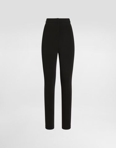 Nohavice Dolce & Gabbana Dolce & Gabbana Viscose Slim Fit Pants Čierna | FTC2FTFUGN7N0000, 0