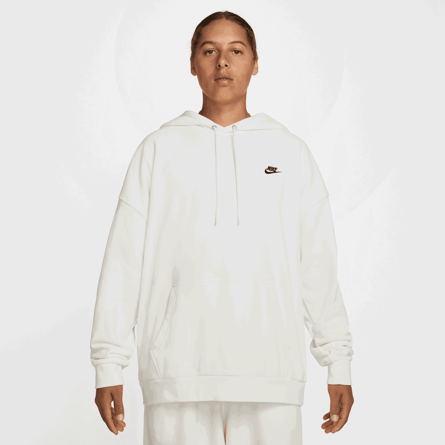 Mikina Nike Club Fleece Relaxed Fit Hoodie Biela | HJ1816-133, 0