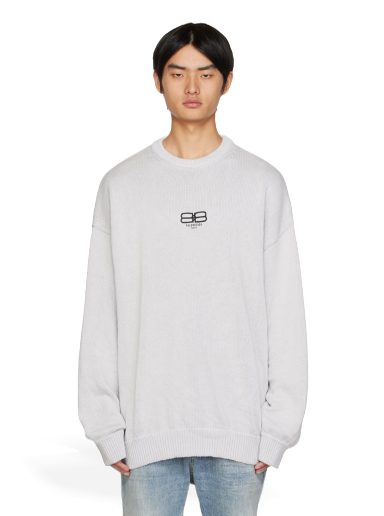 Sveter Balenciaga BB Paris Icon Sweater Šedá | 696226-T3252-9012