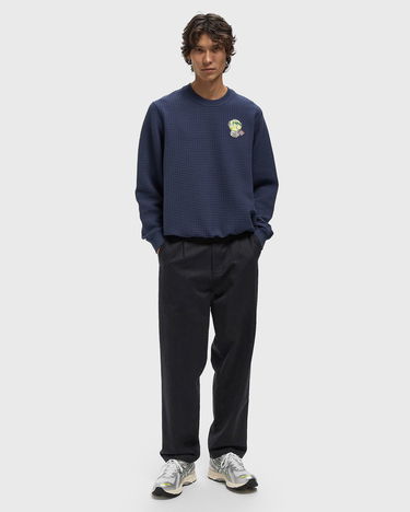 Mikina Casablanca Grid Laurel Patch Sweatshirt Navy | AW25-JTP-420-02, 2
