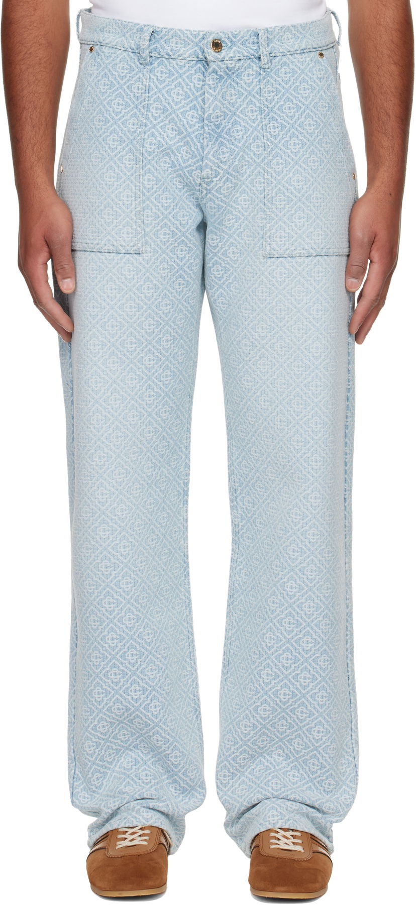 Džínsy Casablanca Casablanca Relaxed Monogram Jeans Modrá | MPF25-TR-331-01