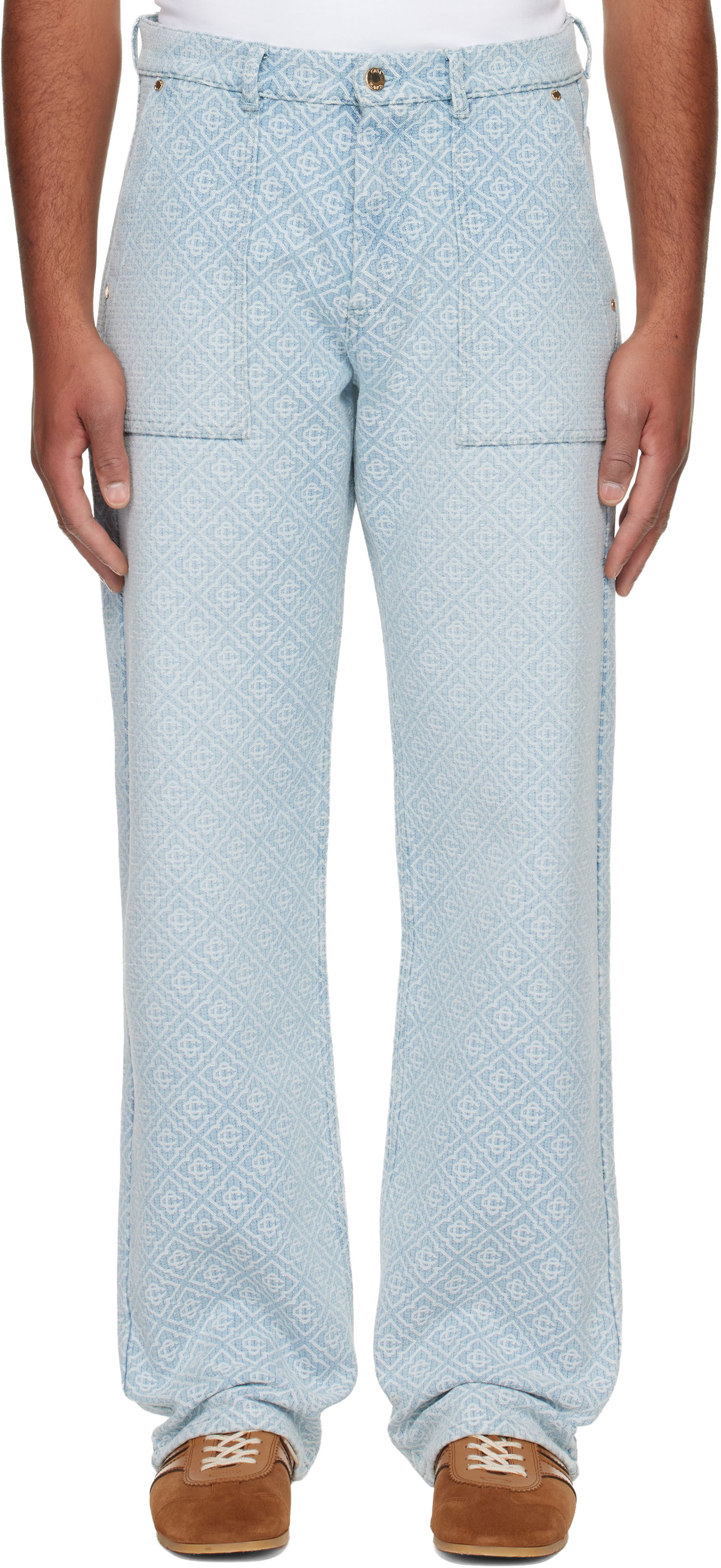Džínsy Casablanca Casablanca Relaxed Monogram Jeans Modrá | MPF25-TR-331-01, 0