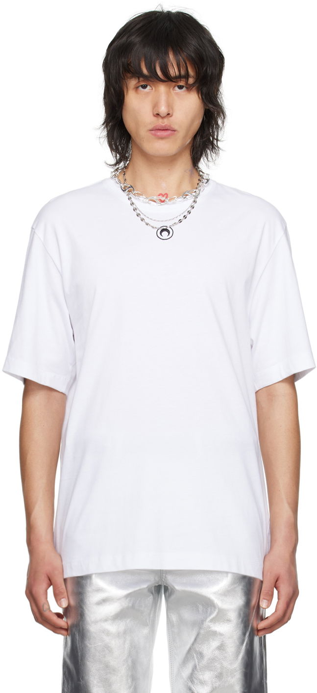 Tričko Marine Serre Embroidered T-Shirt Biela | MTT077 CJER0009, 0