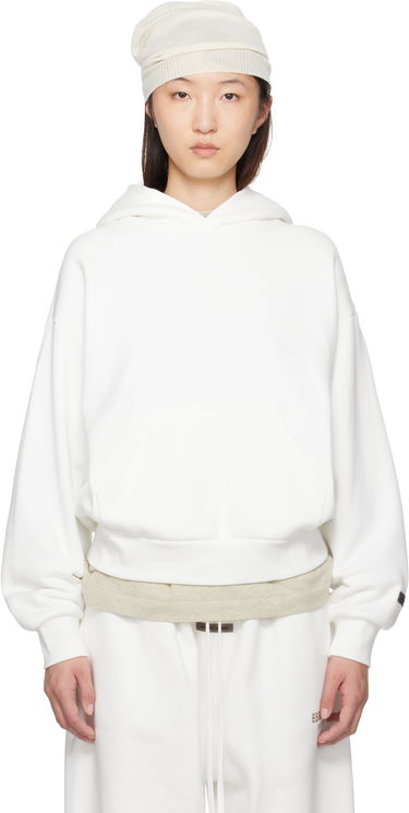 Mikina Fear of God Fear of God ESSENTIALS Classic Fit Hoodie Biela | 192SP255544FW, 0